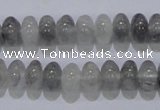 CCQ68 15.5 inches 6*10mm rondelle cloudy quartz beads wholesale