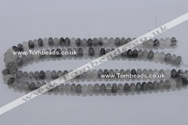 CCQ68 15.5 inches 6*10mm rondelle cloudy quartz beads wholesale