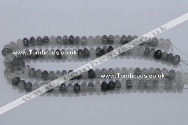 CCQ69 15.5 inches 7*12mm rondelle cloudy quartz beads wholesale