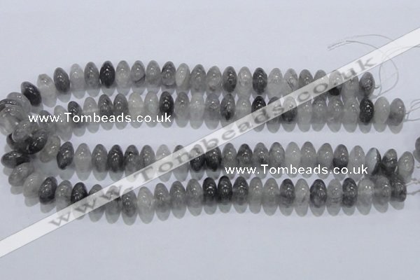 CCQ70 15.5 inches 8*14mm rondelle cloudy quartz beads wholesale