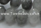 CCQ79 15.5 inches 15*20mm faceted rondelle cloudy quartz beads wholesale