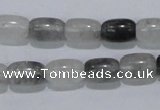 CCQ80 15.5 inches 8*12mm column cloudy quartz beads wholesale