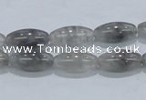 CCQ81 15.5 inches 8*16mm rice cloudy quartz beads wholesale