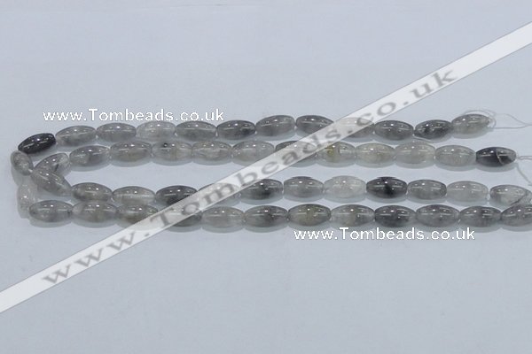 CCQ81 15.5 inches 8*16mm rice cloudy quartz beads wholesale