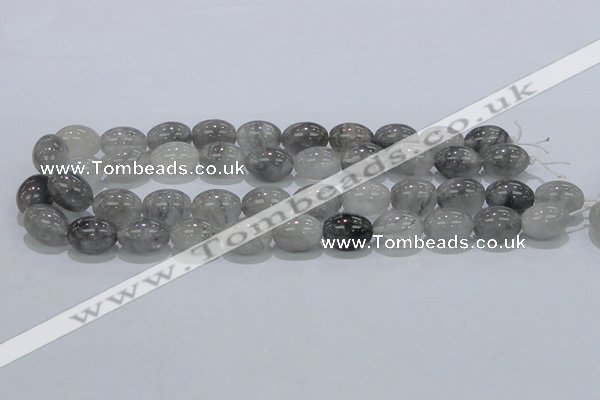 CCQ82 15.5 inches 13*18mm rice cloudy quartz beads wholesale