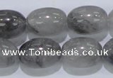 CCQ83 15.5 inches 15*20mm rice cloudy quartz beads wholesale