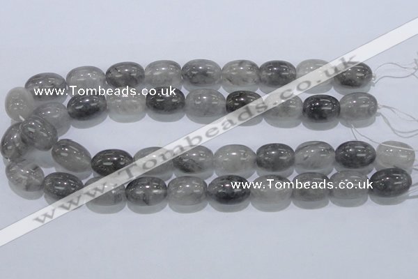 CCQ83 15.5 inches 15*20mm rice cloudy quartz beads wholesale