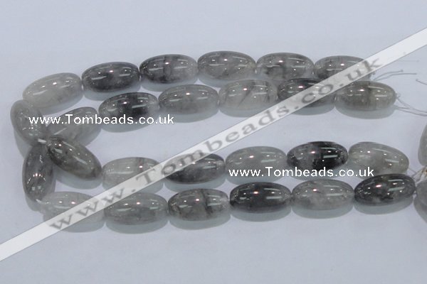 CCQ84 15.5 inches 15*30mm rice cloudy quartz beads wholesale