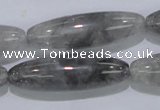 CCQ87 15.5 inches 12*40mm rice cloudy quartz beads wholesale