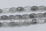 CCQ89 15.5 inches 5*8mm faceted rice cloudy quartz beads wholesale