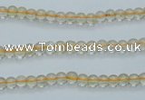 CCR01 15.5 inches 4mm round natural citrine gemstone beads wholesale