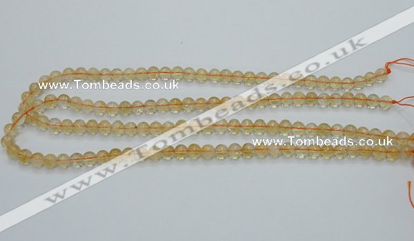 CCR02 15.5 inches 7mm round natural citrine gemstone beads wholesale