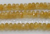 CCR08 15.5 inches 5*8mm faceted rondelle natural citrine gemstone beads