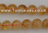 CCR166 15.5 inches 8mm round natural citrine beads wholesale