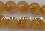 CCR168 15.5 inches 12mm round natural citrine beads wholesale