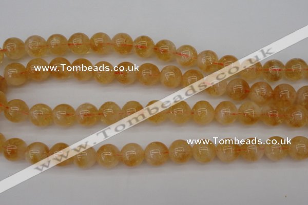 CCR168 15.5 inches 12mm round natural citrine beads wholesale