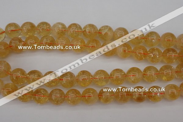 CCR169 15.5 inches 14mm round natural citrine beads wholesale