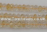 CCR172 15.5 inches 4*6mm faceted rondelle natural citrine beads