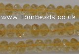 CCR173 15.5 inches 4*6mm faceted rondelle natural citrine beads