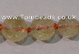 CCR210 15.5 inches 6mm - 14mm faceted round natural citrine beads