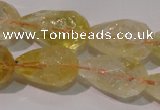 CCR212 15.5 inches 13*18mm faceted teardrop citrine gemstone beads