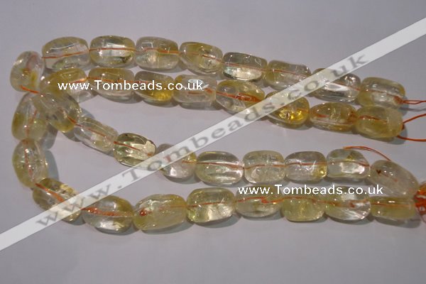 CCR220 15.5 inches 14*23mm nuggets natural citrine gemstone beads