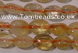 CCR228 15.5 inches 6*9mm oval natural citrine gemstone beads