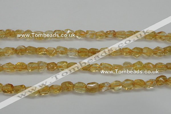 CCR235 15.5 inches 7*9mm nuggets natural citrine gemstone beads