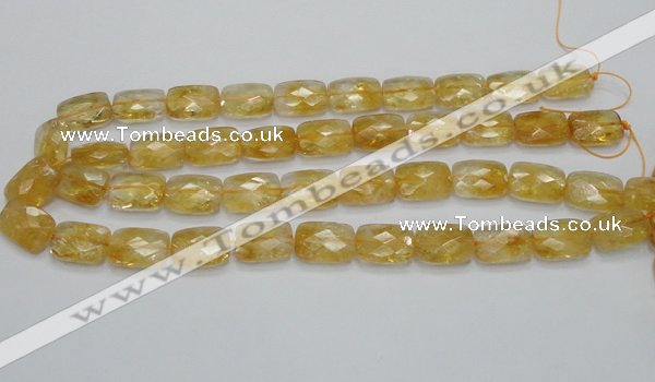 CCR30 15.5 inches 13*18mm faceted rectangle natural citrine beads