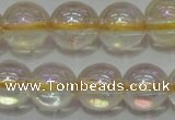 CCR302 15.5 inches 8mm round AB-color natural citrine beads