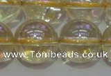 CCR304 15.5 inches 12mm round AB-color natural citrine beads