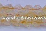 CCR311 15.5 inches 6mm faceted nuggets citrine gemstone beads