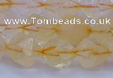 CCR314 15.5 inches 12mm faceted nuggets citrine gemstone beads