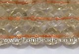 CCR325 15.5 inches 6mm faceted round citrine gemstone beads