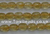 CCR33 15.5 inches 8*10mm faceted rice natural citrine gemstone beads