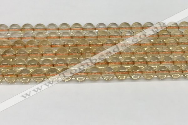 CCR346 15.5 inches 8mm round natural citrine beads wholesale