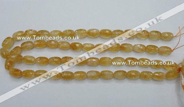 CCR35 15.5 inches 10*15mm faceted rice natural citrine gemstone beads