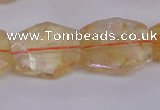 CCR352 15*20mm - 20*25mm faceted freeform natural citrine beads