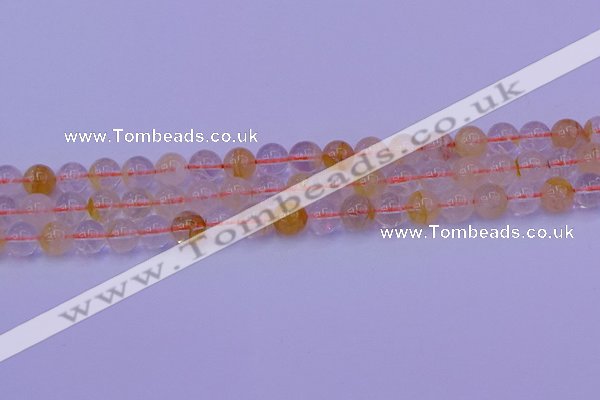 CCR362 15.5 inches 8mm round citrine beads wholesale