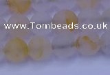 CCR372 15.5 inches 8mm round matte citrine beads wholesale