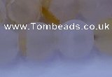 CCR375 15.5 inches 14mm round matte citrine beads wholesale