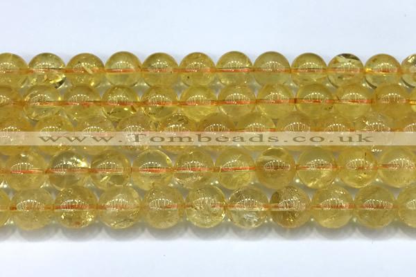 CCR383 15 inches 10mm round citrine beads wholesale