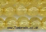 CCR400 15 inches 8mm round citrine beads, 2mm hole