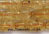 CCR405 15 inches 8*20mm teardrop citrine gemstone beads