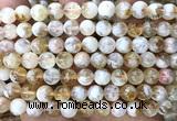 CCR433 15 inches 8mm round citrine beads wholesale