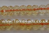 CCR51 15.5 inches 4*6mm faceted rondelle natural citrine beads