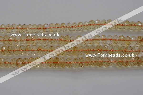 CCR52 15.5 inches 5*8mm faceted rondelle natural citrine beads