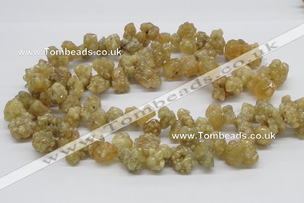 CCR86 15.5 inches 14mm chip citrine gemstone beads wholesale