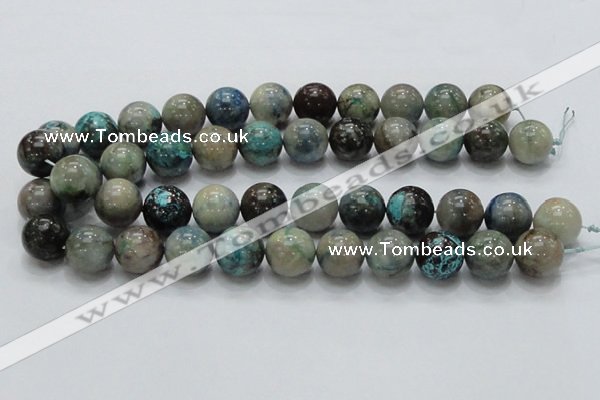 CCS04 15.5 inches 18mm round natural chrysocolla gemstone beads