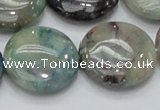 CCS06 15.5 inches 25mm flat round natural chrysocolla gemstone beads
